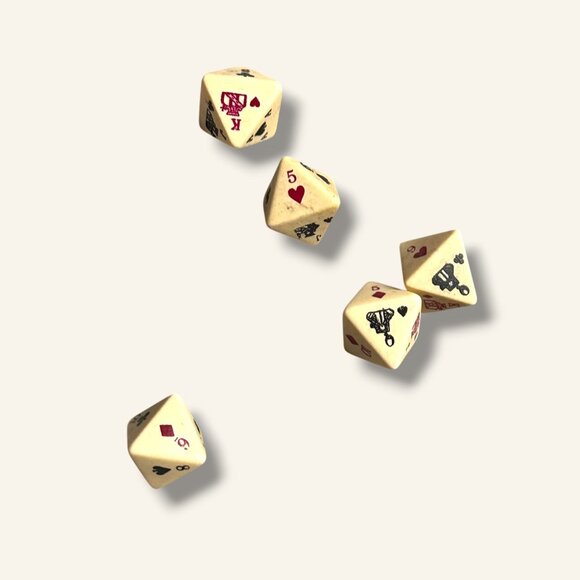 Marlboro Poker Dice With Black Leather Pouch & Instructions Vintage Game Set - Picture 3 of 7